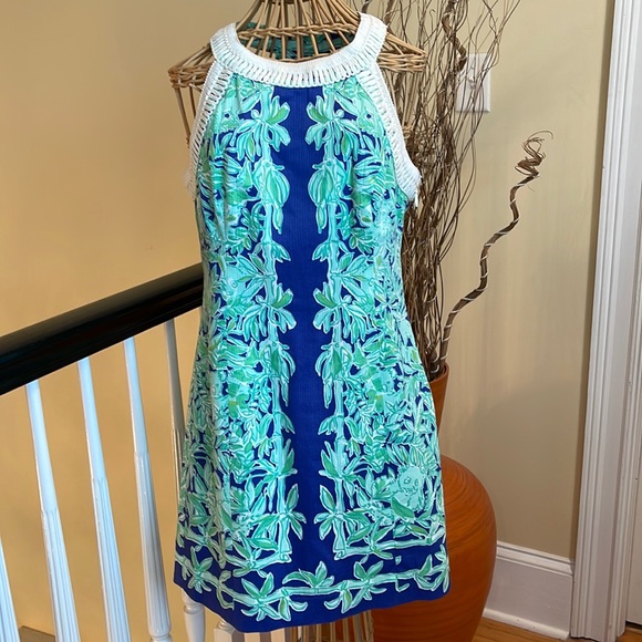 Dress Designer By Lilly Pulitzer In Blue & White, Size: Xs